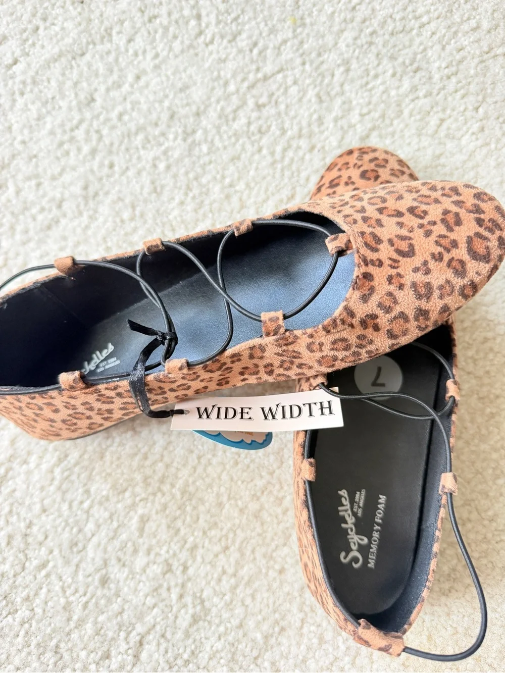 Seychelles Leopard-Print Ballet Flats in Brown and Black